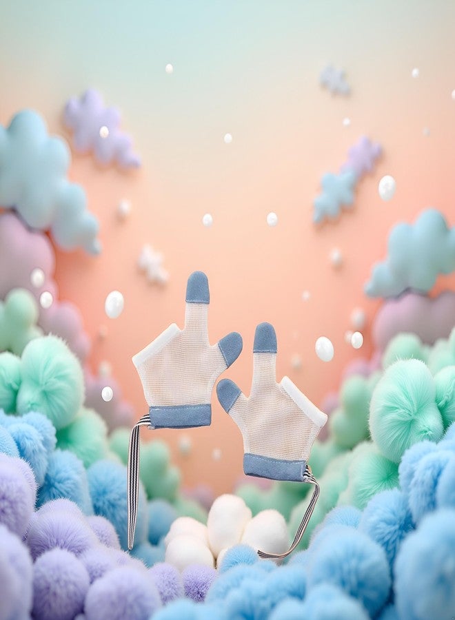 Sluswallow 1 Pair White Stop Thumb Sucking, Baby Anti Eating Gloves No Scratch Breathable Finger Thumb Protector Thumb Sucking Stop for Kids Stop Thumb Fingers Sucking - Image 4